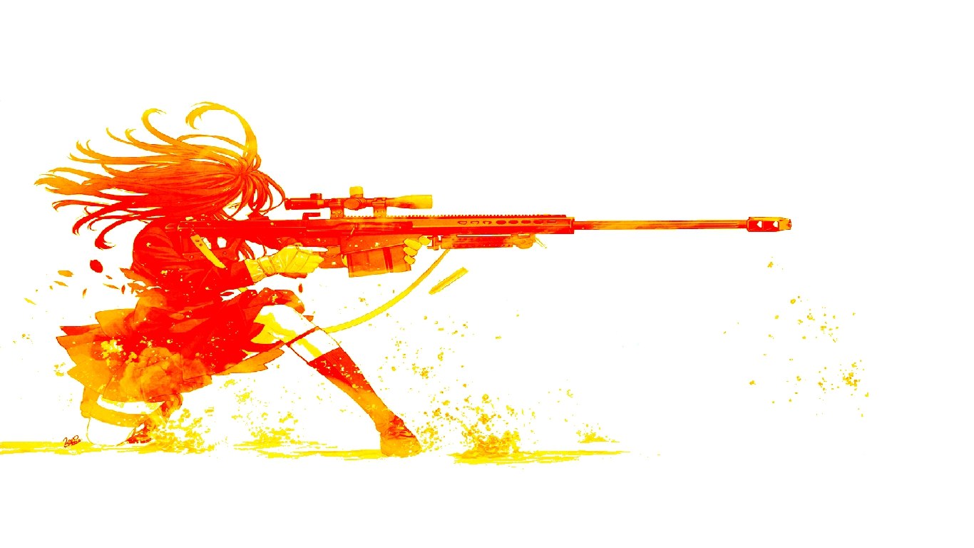 Anime sniper in action