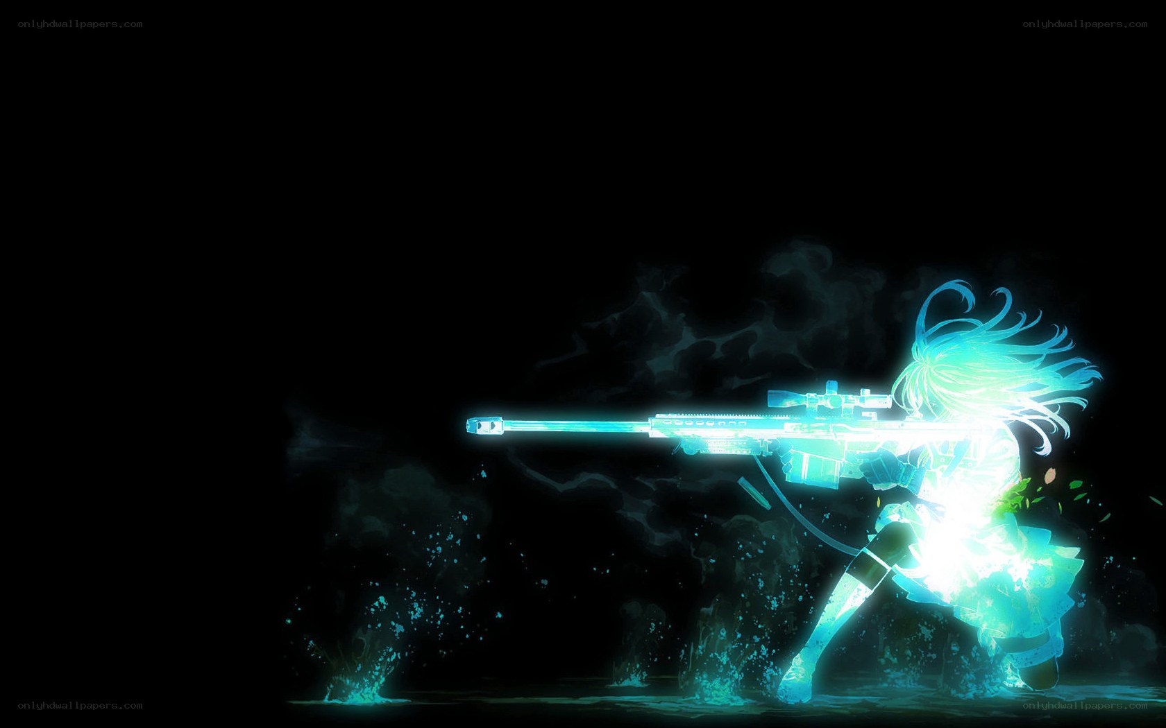 anime sniper in action