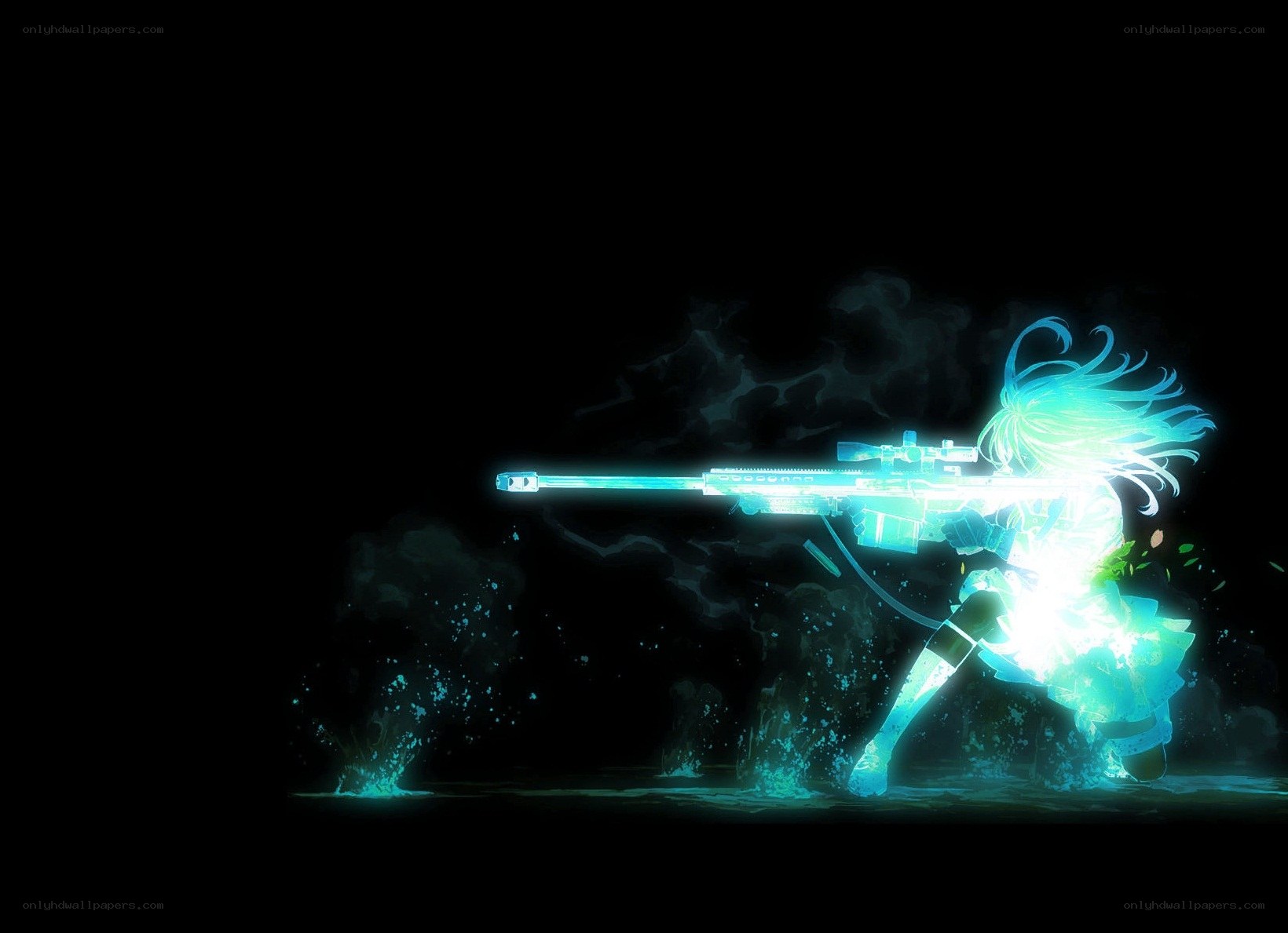 anime sniper in action