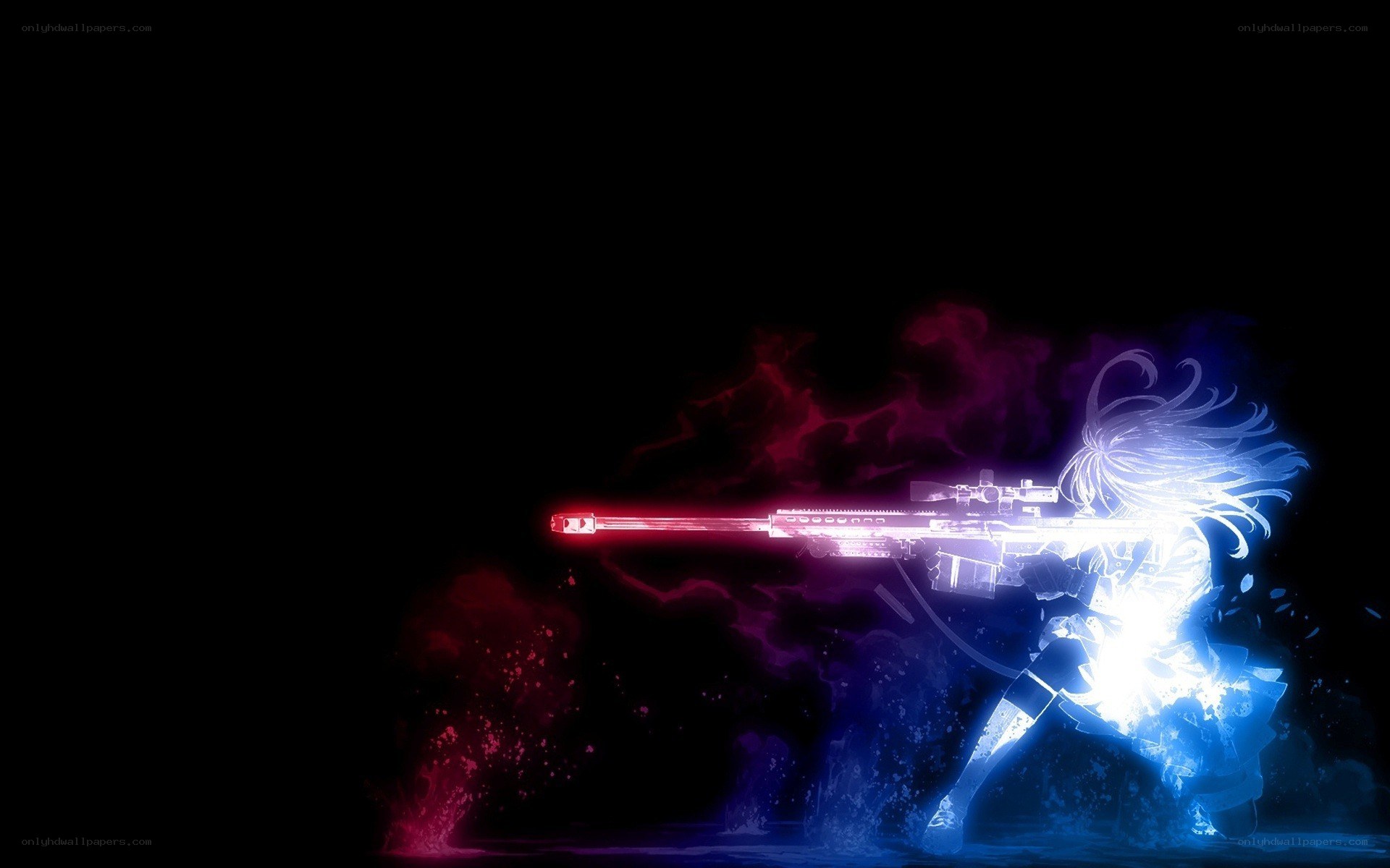 anime sniper in action