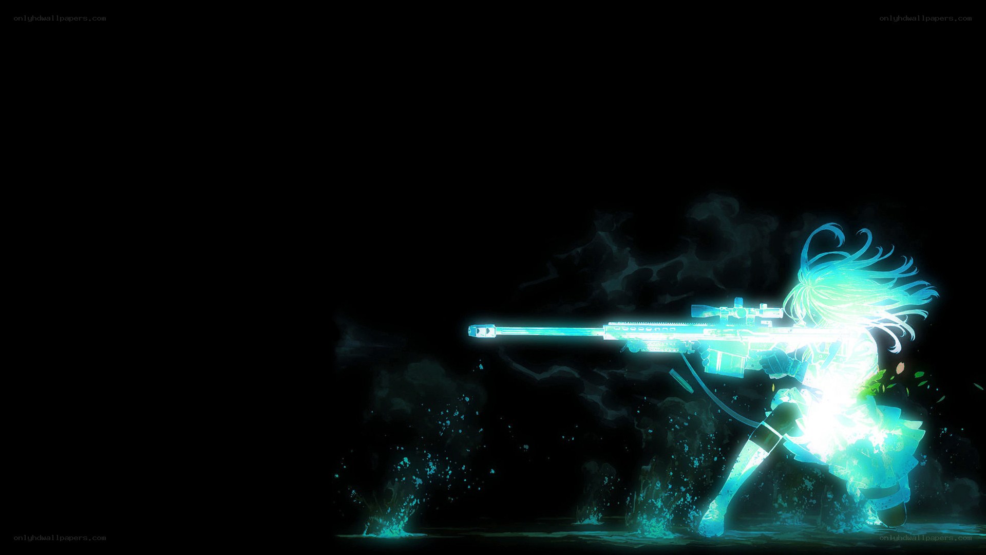 anime sniper in action