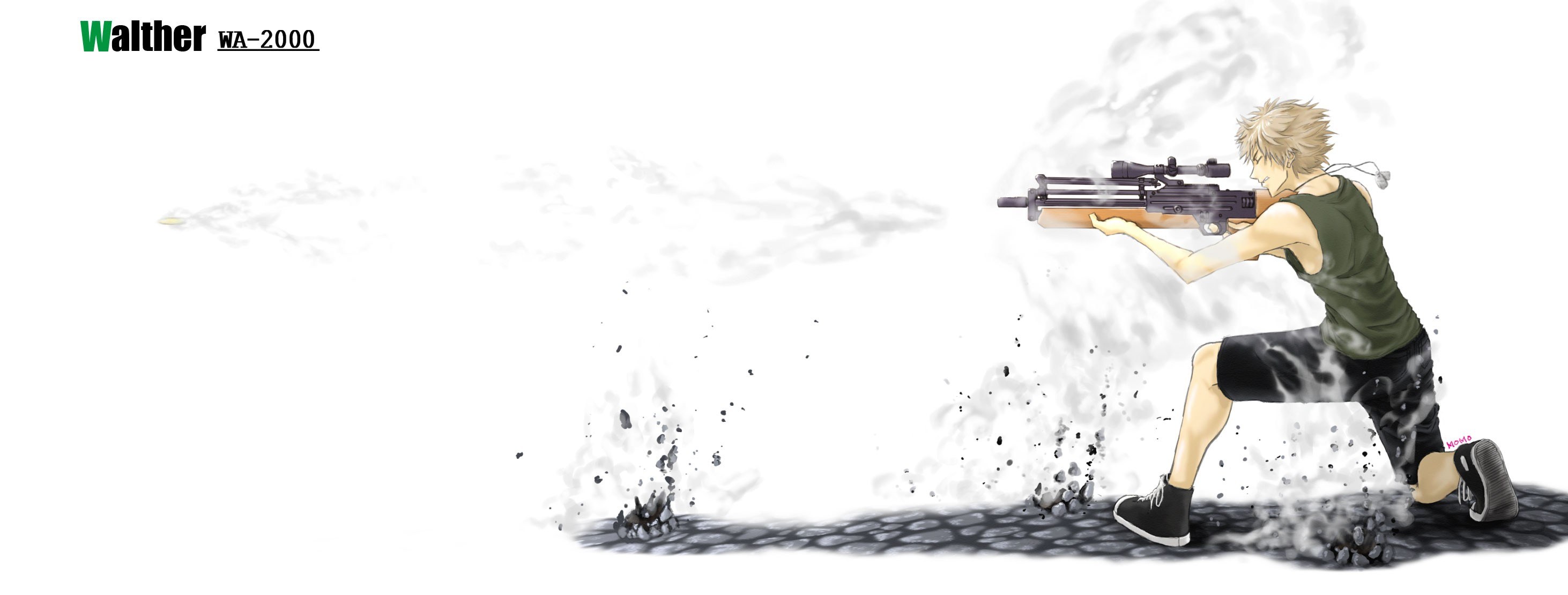 anime sniper in action