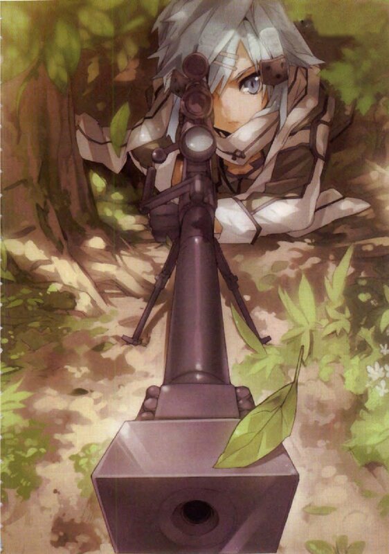 anime sniper in forest