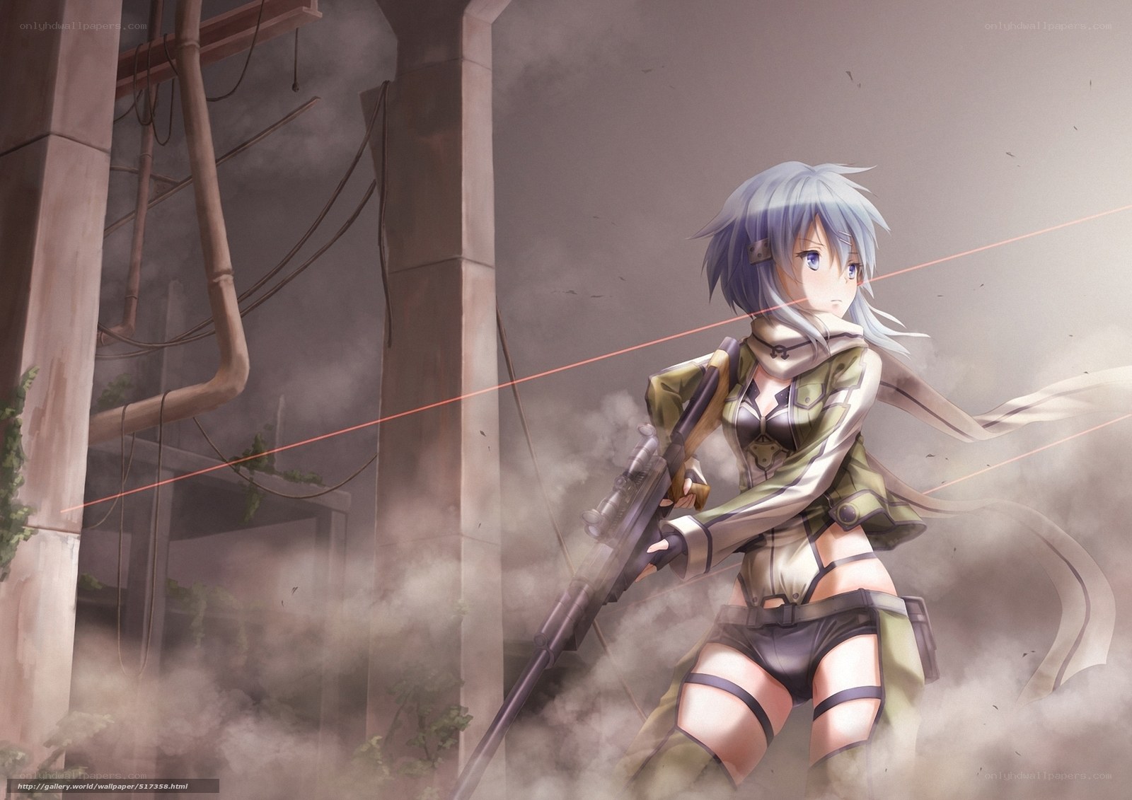 anime sniper in ruins