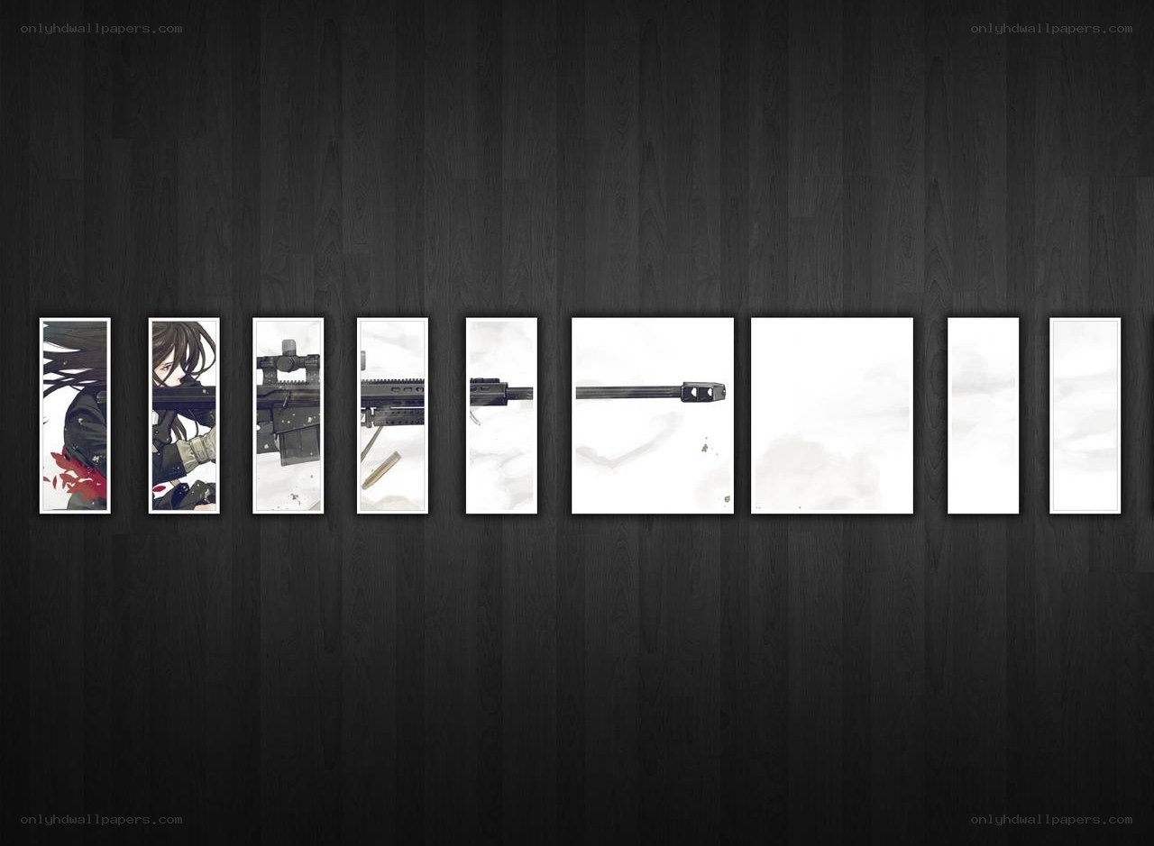 anime sniper rifle collage