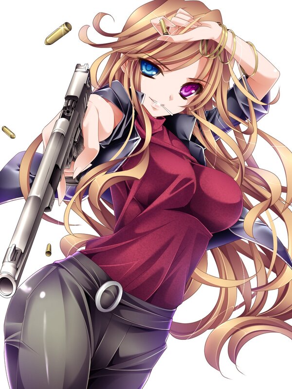 Anime sniper with dual eyes