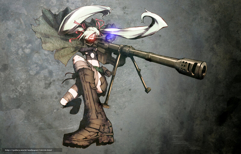 Anime sniper with long rifle
