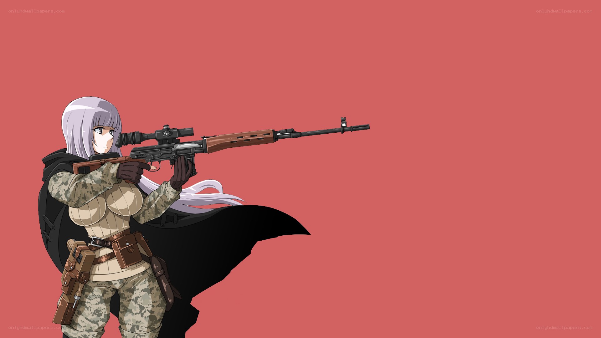 anime sniper with rifle