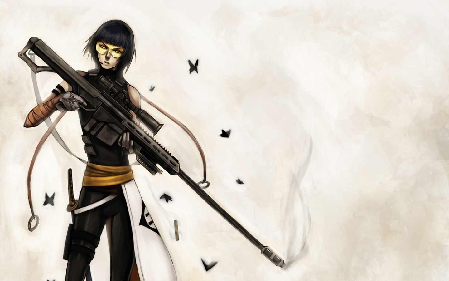 anime sniper with rifle