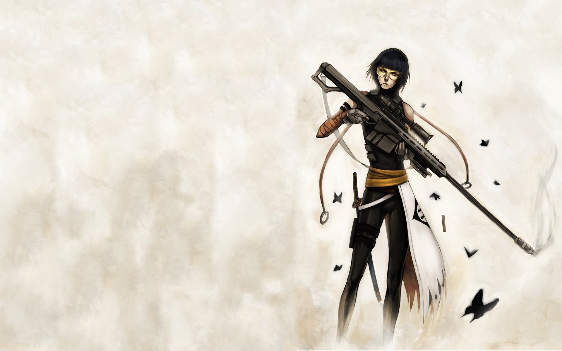 anime sniper with rifle