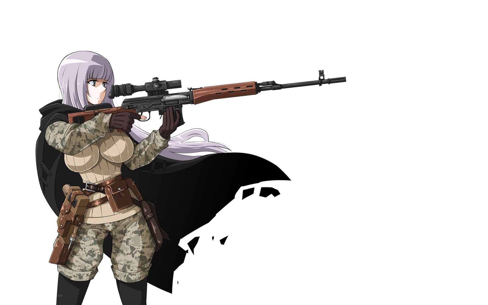anime sniper with rifle