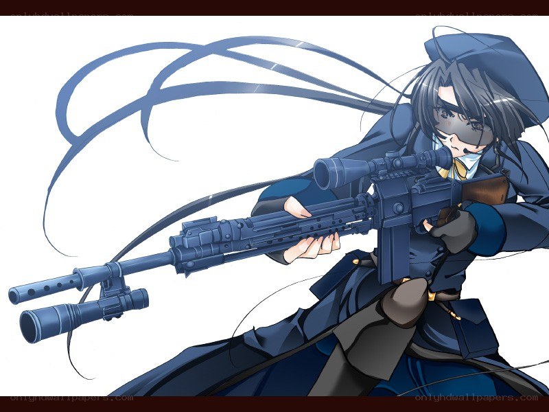 anime sniper with rifle
