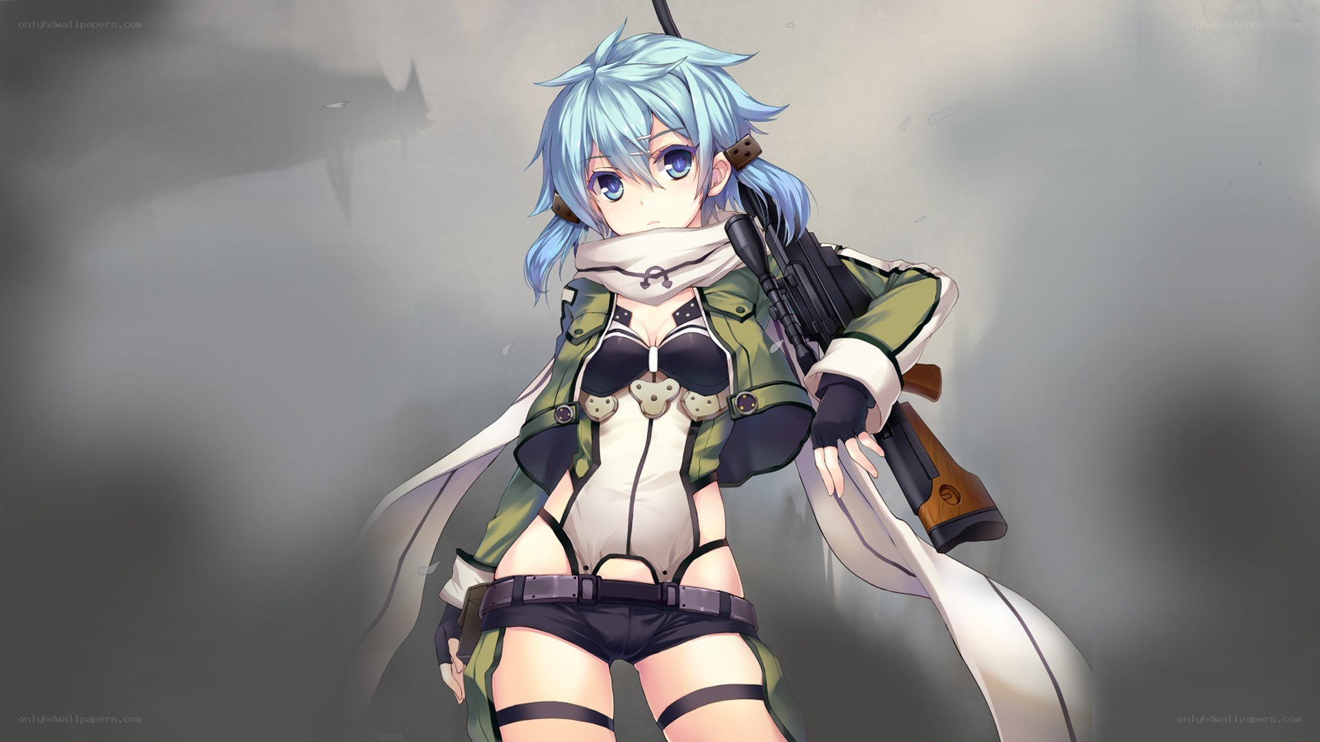 anime sniper with rifle