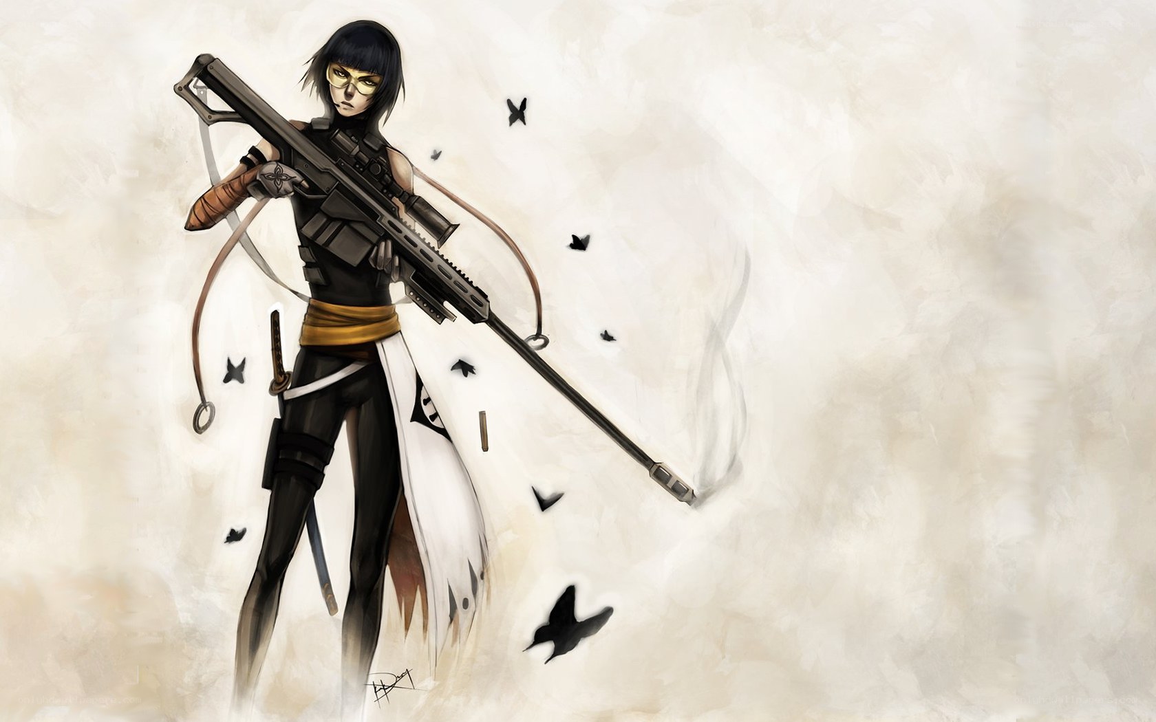 anime sniper with rifle