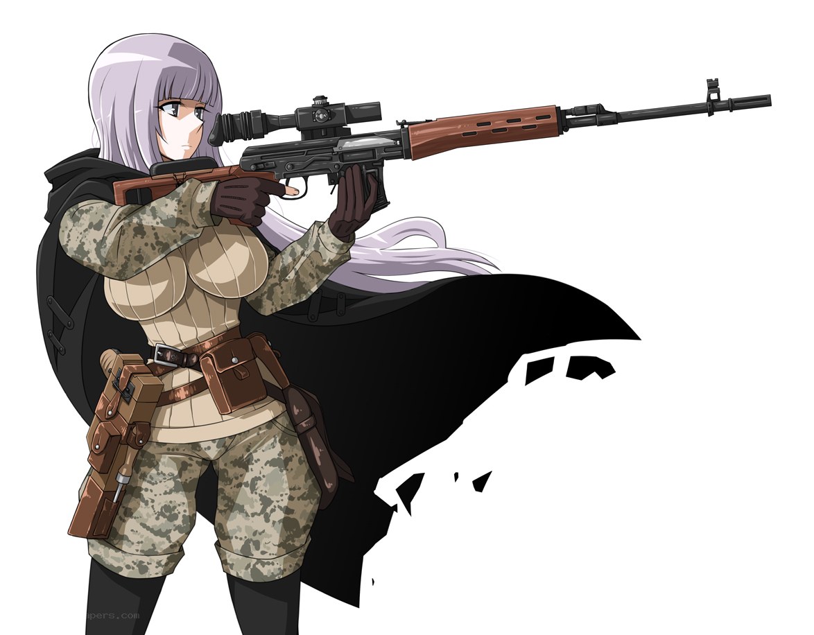 anime sniper with rifle