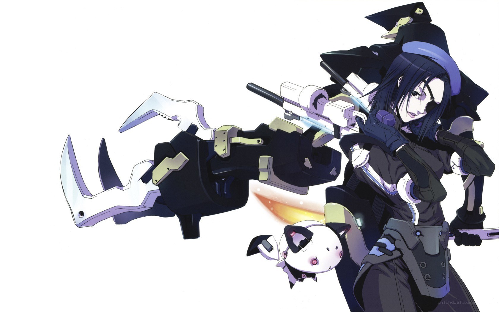 anime sniper with robotic arm