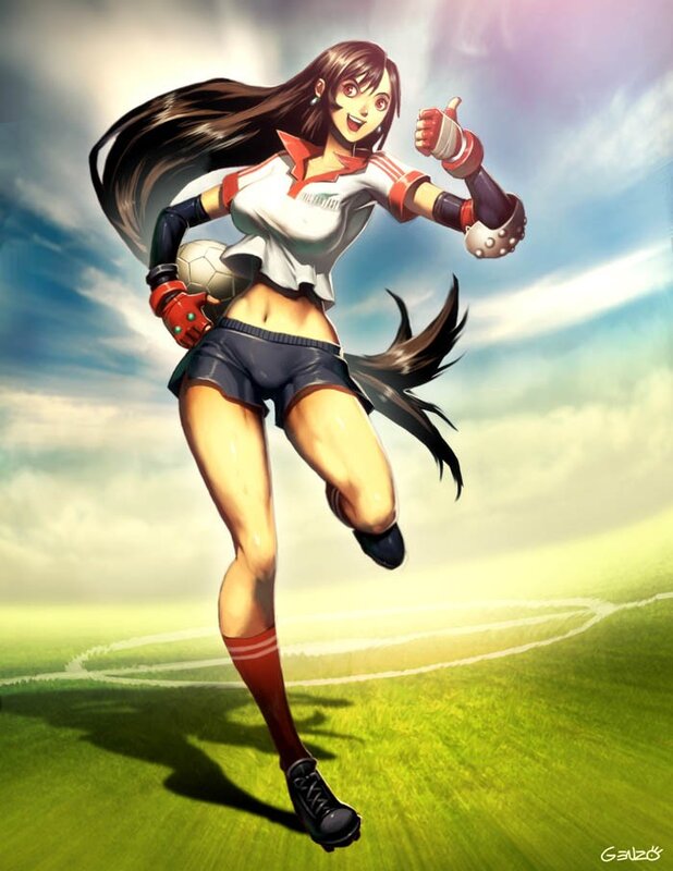 anime soccer player running