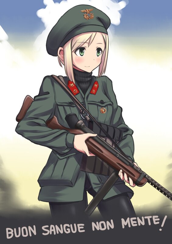 Anime Soldier Girl — Green