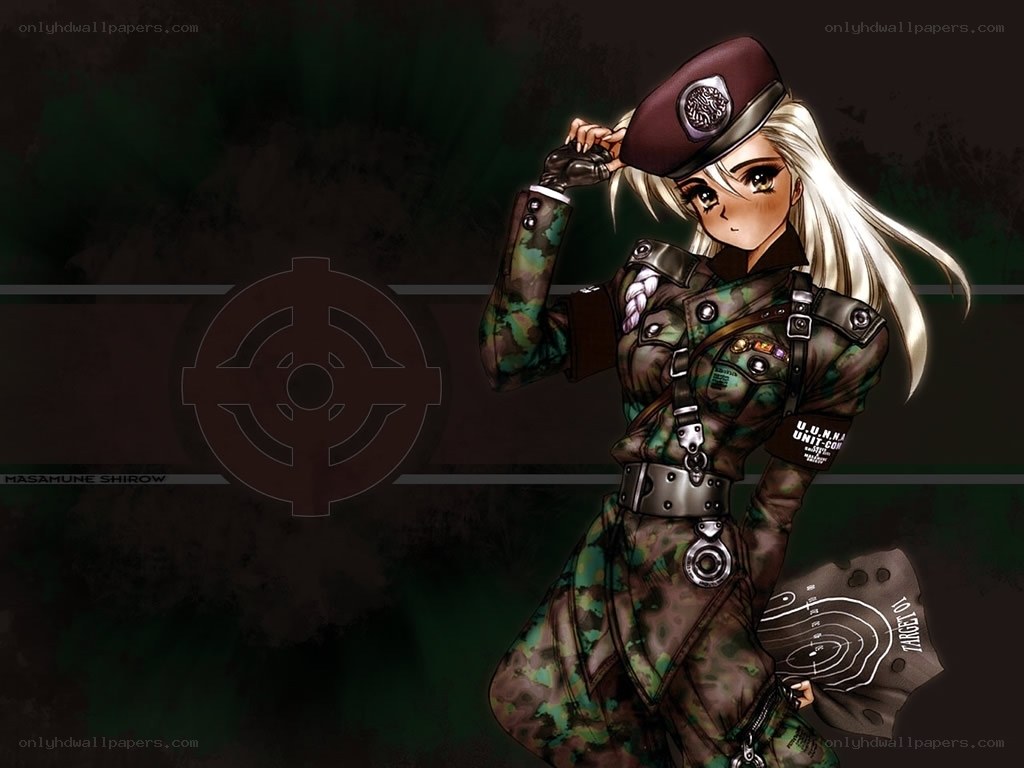 anime soldier saluting