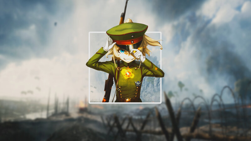 Anime Soldier Saluting — Green