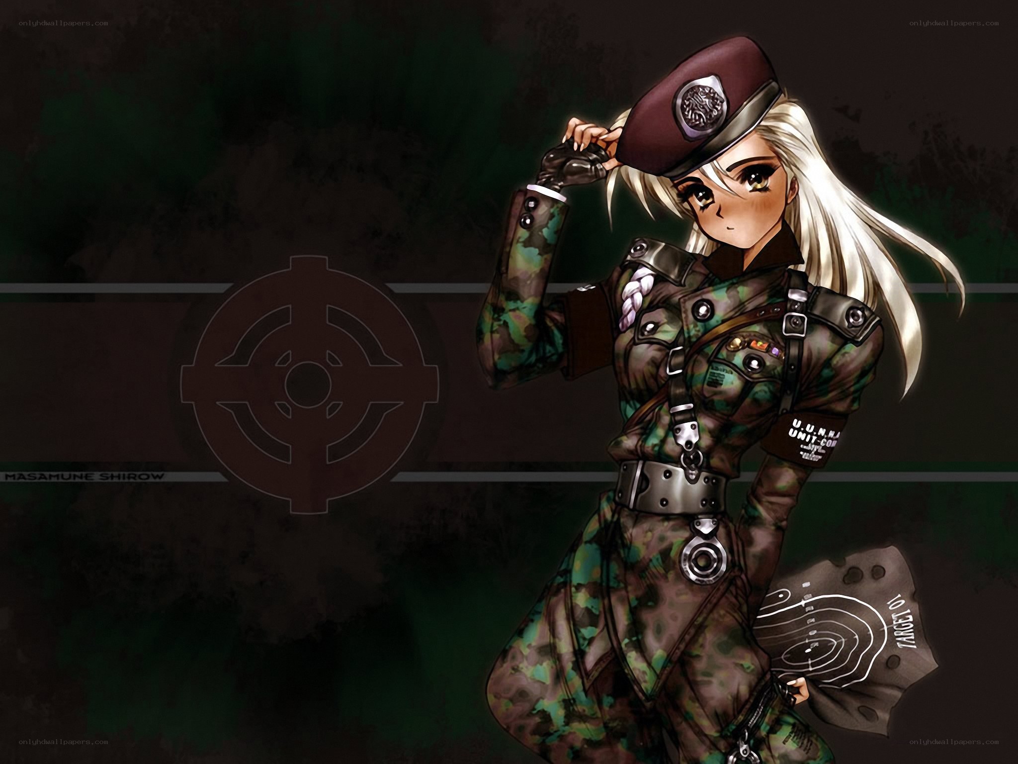 anime soldier saluting