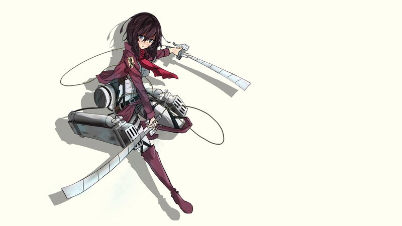 anime soldier with blades
