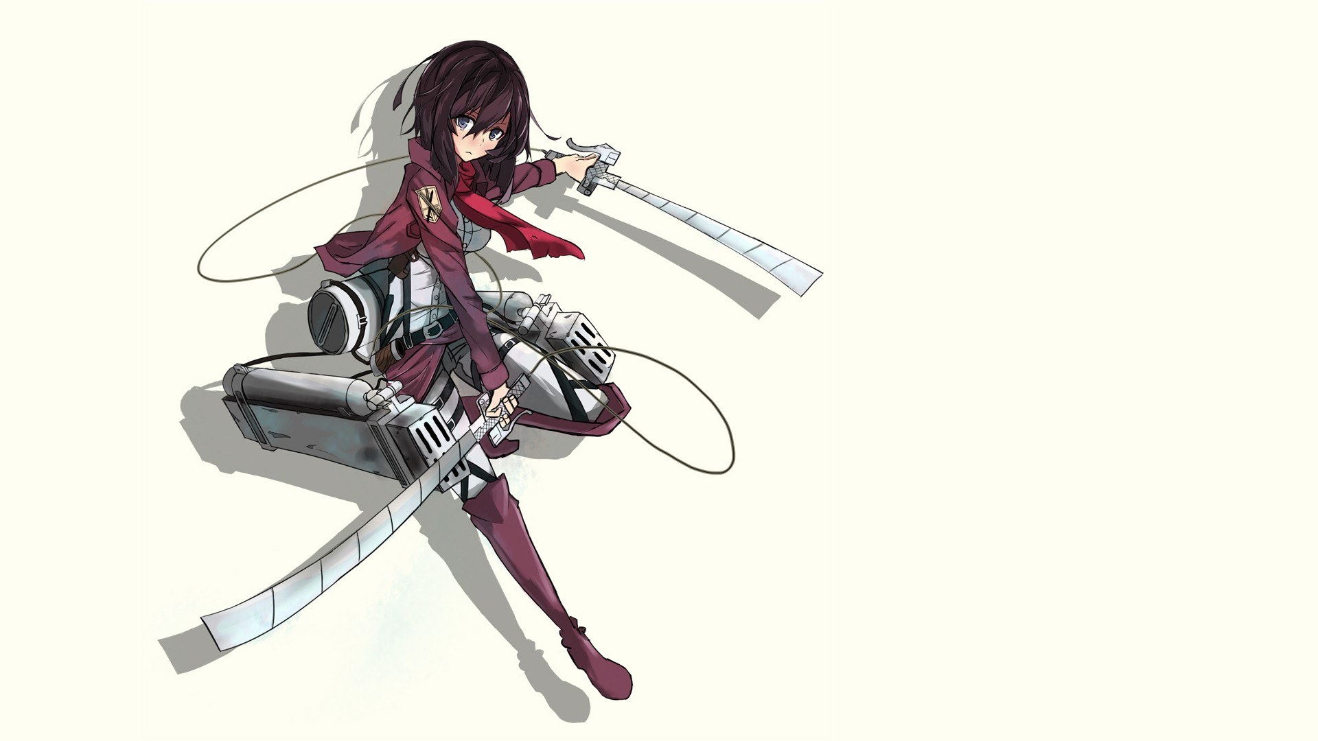anime soldier with blades