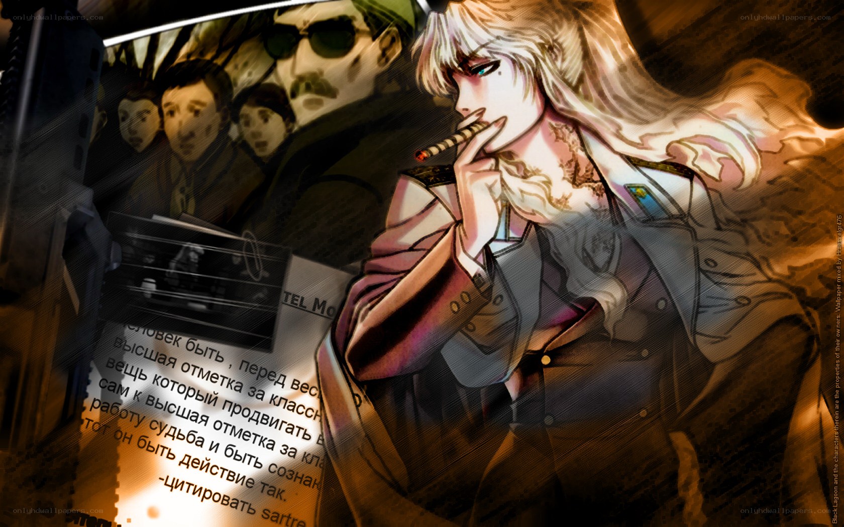 anime soldier with cigarette