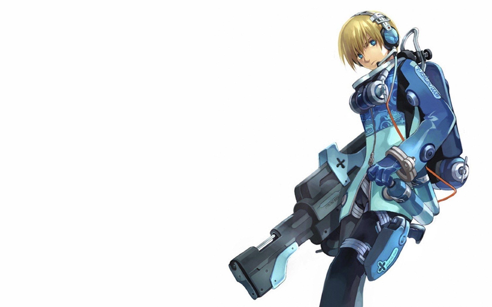 anime soldier with futuristic weapon