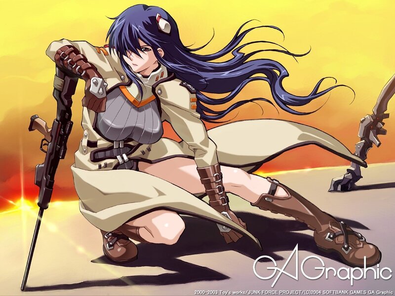 anime soldier with rifle