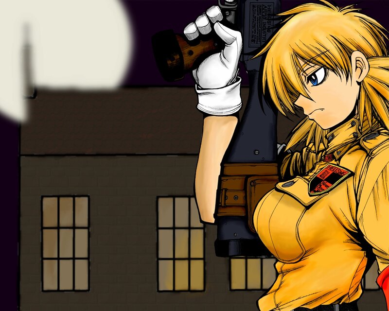 anime soldier with rifle
