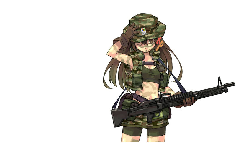 anime soldier with rifle