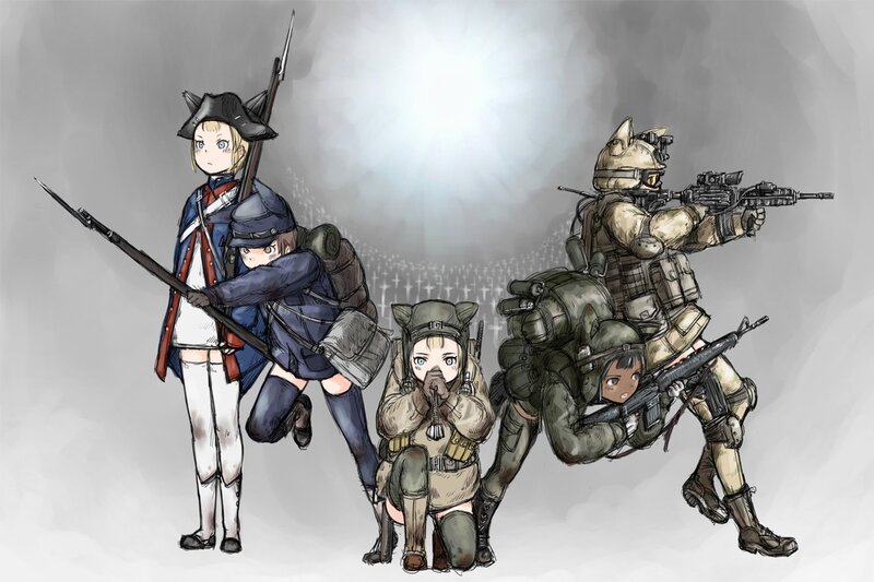 anime soldiers from different eras