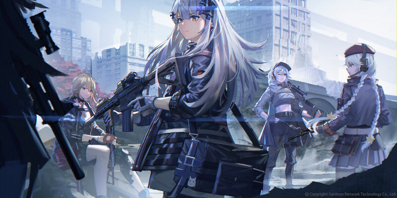 Anime Soldiers in City
