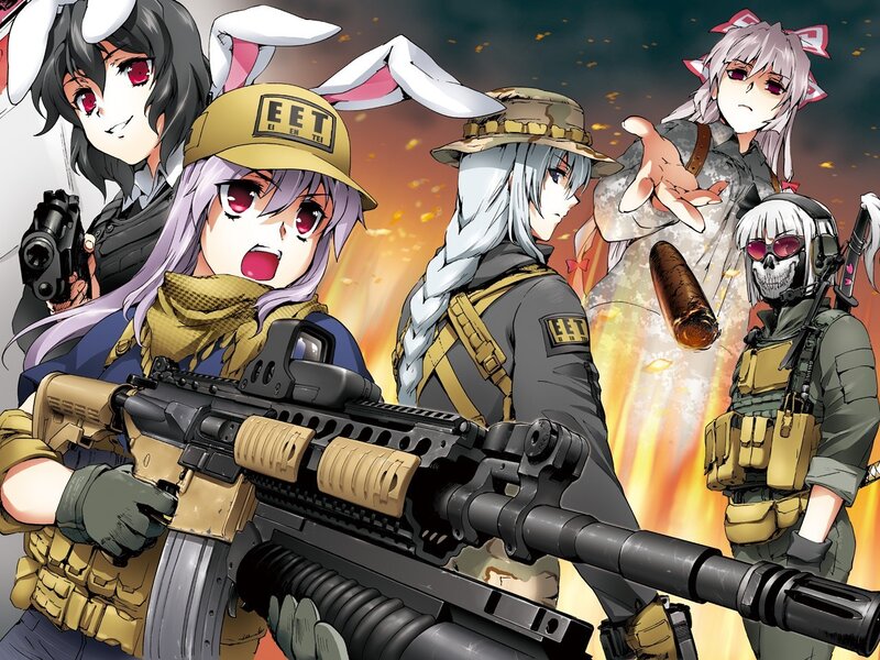 Anime soldiers in combat gear