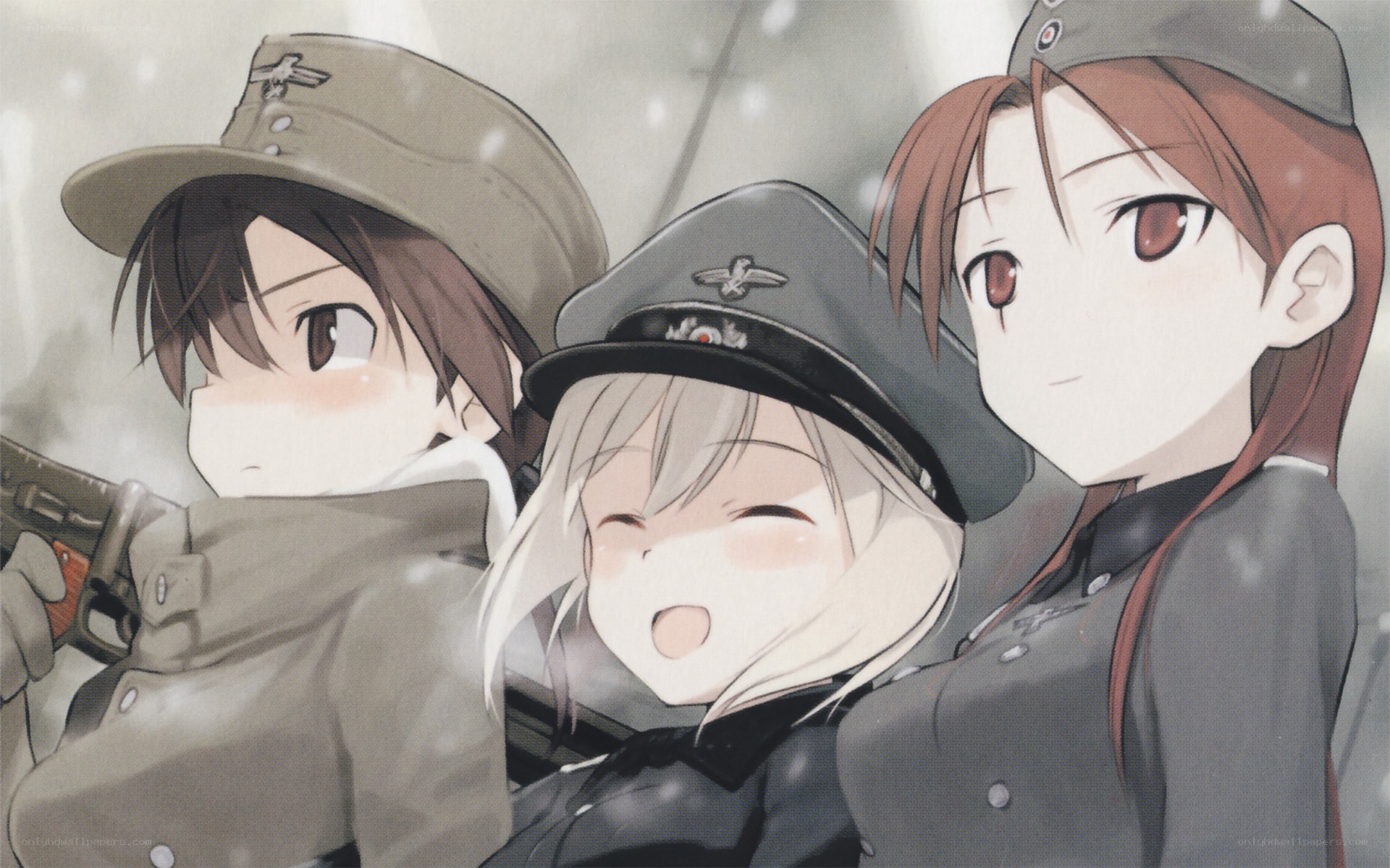 anime soldiers in snow
