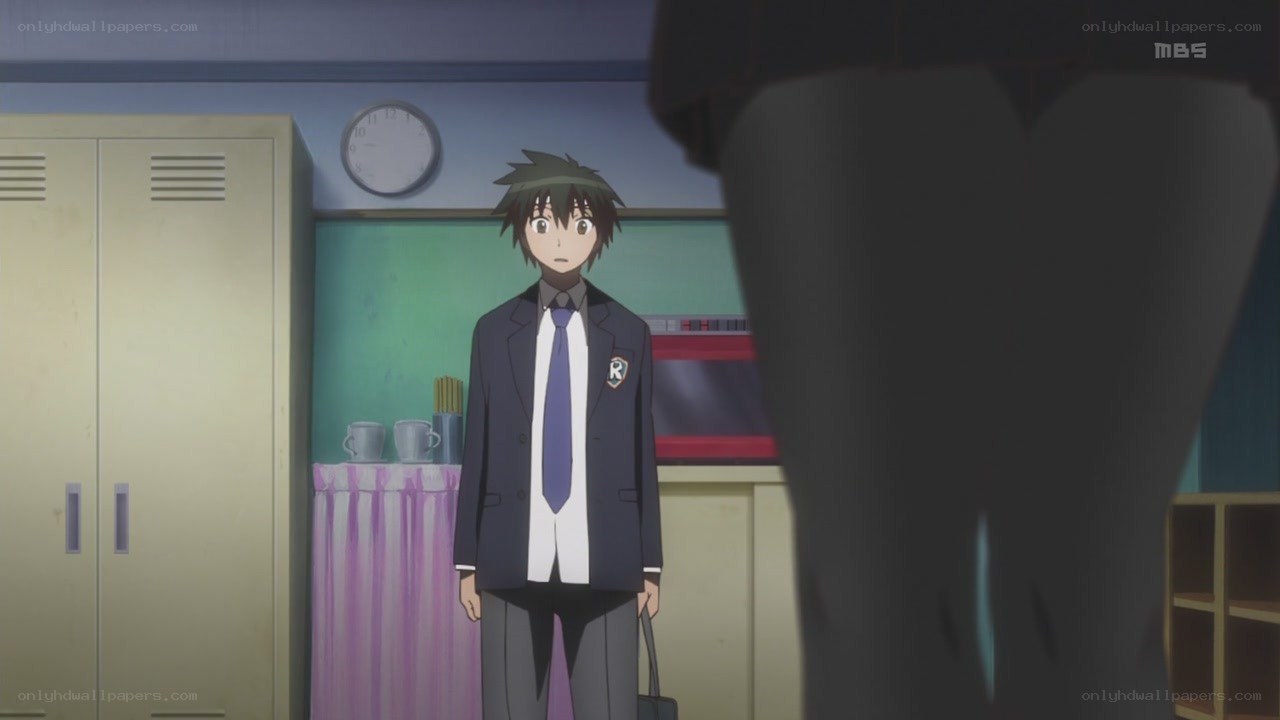 anime student in classroom
