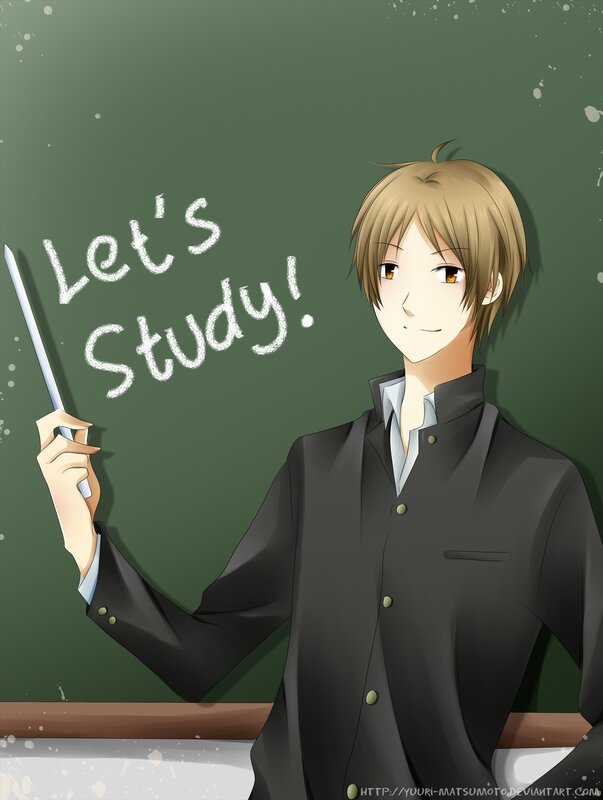 Anime Student with Pointer