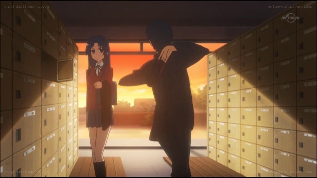 anime students at lockers