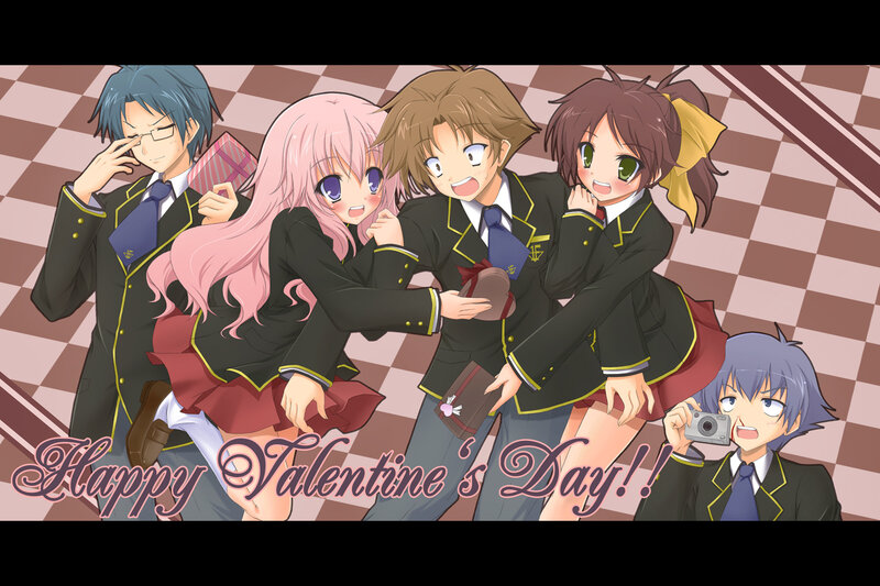 Anime Students Celebrating