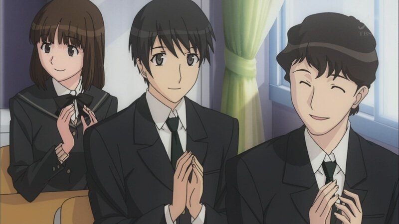 anime students in classroom