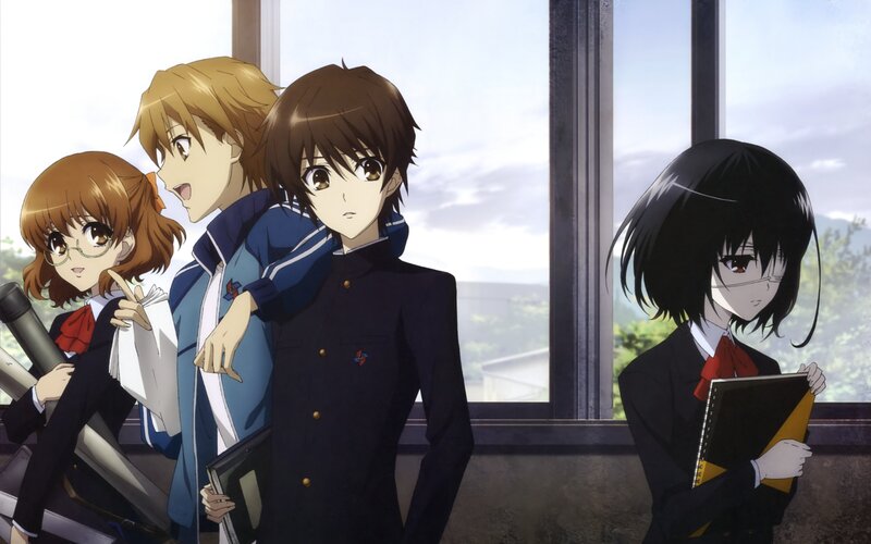 Anime Students in Classroom — Black, Calm, Afternoon