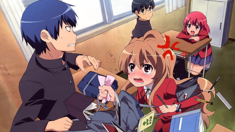 Anime Students in Classroom — Brown, Chaotic, Afternoon