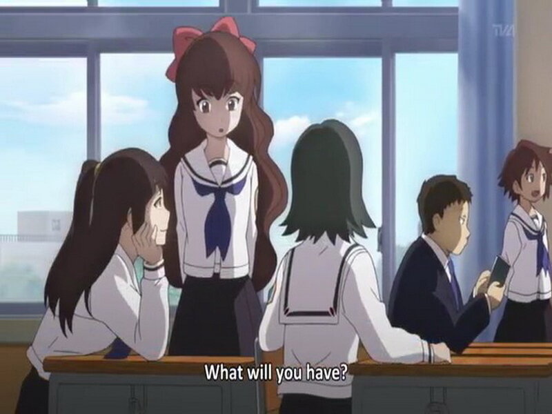Anime Students in Classroom — White, Calm