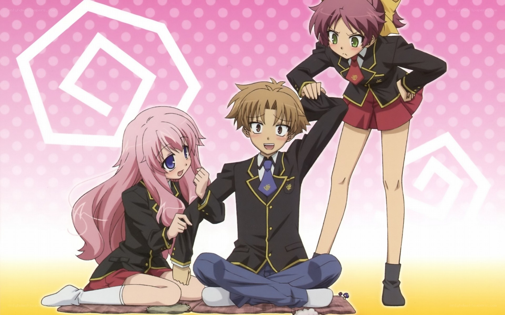 anime students in school uniforms
