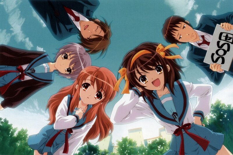 Anime Students in School Uniforms — Blue
