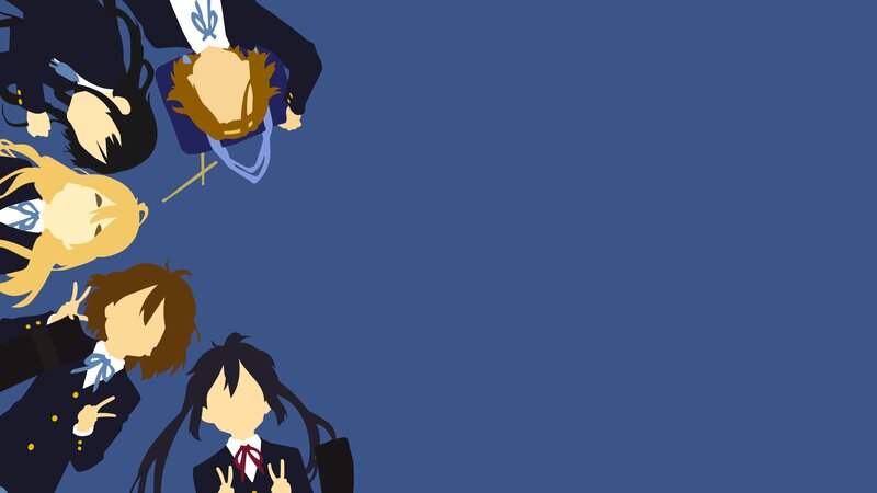 Anime Students in Uniform — Blue, Playful