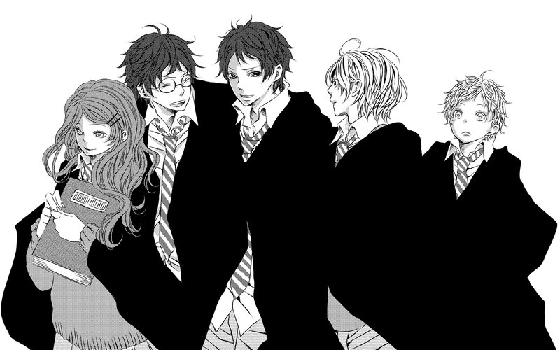 anime students in uniform
