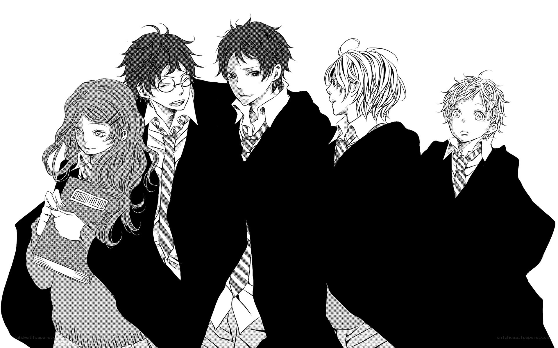 anime students in uniform