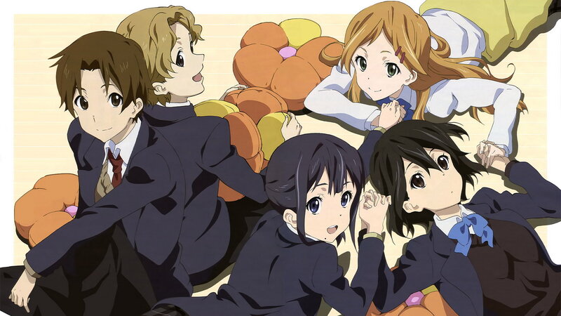Anime Students on Floor